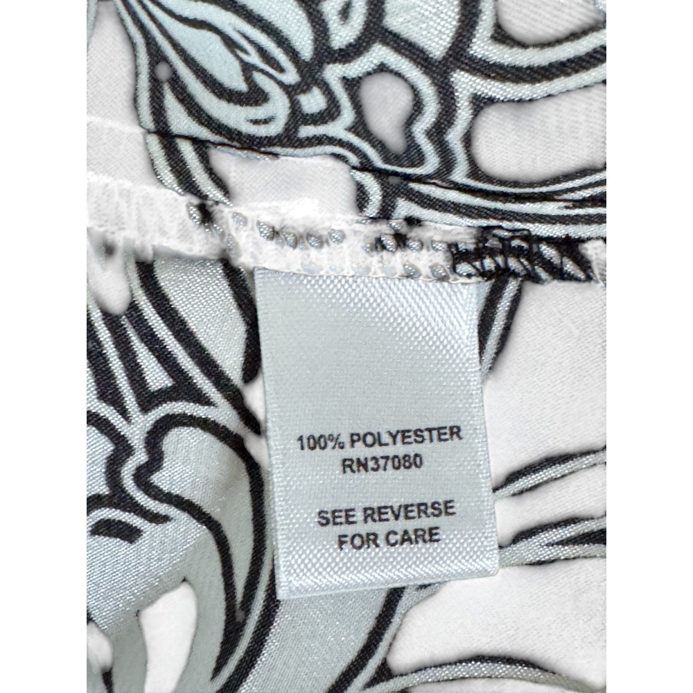 Cato Woman Black White Floral Print Wrap Style Blouse Shirt Top Plus Size 26 28W - Picture 11 of 13